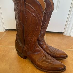 Mens Lucchese Leather Cowboy Boots